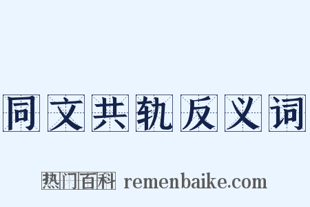同文共轨反义词是什么意思的图片